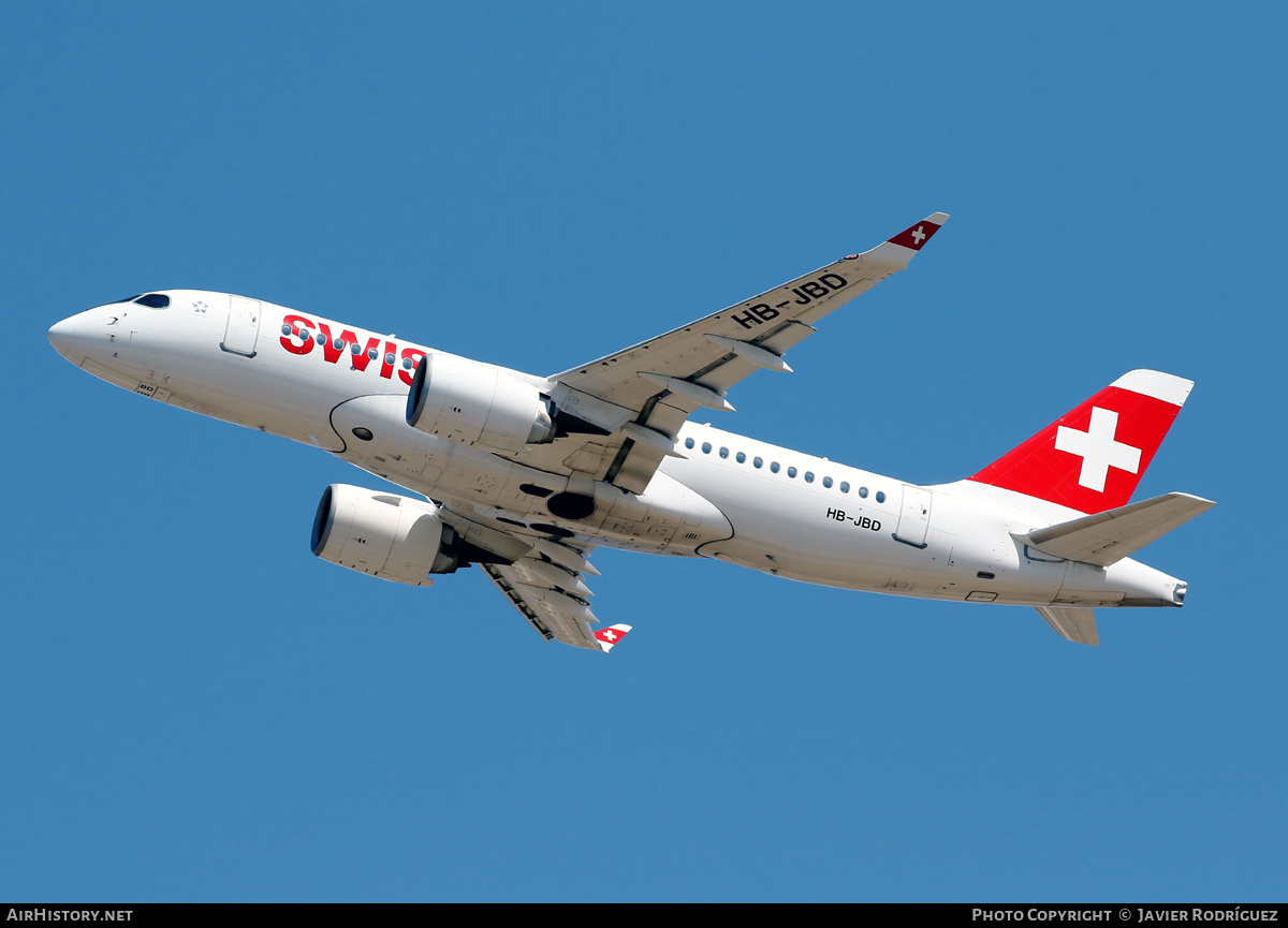 Aircraft Photo of HB-JBD | Bombardier CSeries CS100 (BD-500-1A10) | Swiss International Air Lines | AirHistory.net #479585