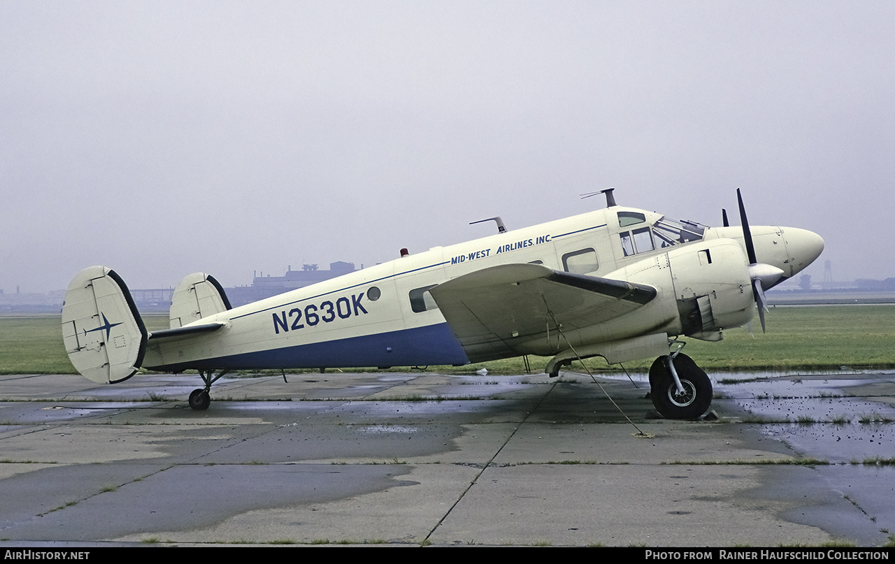 Aircraft Photo of N2630K | Beech E18S | Mid-West Airlines | AirHistory.net #479596