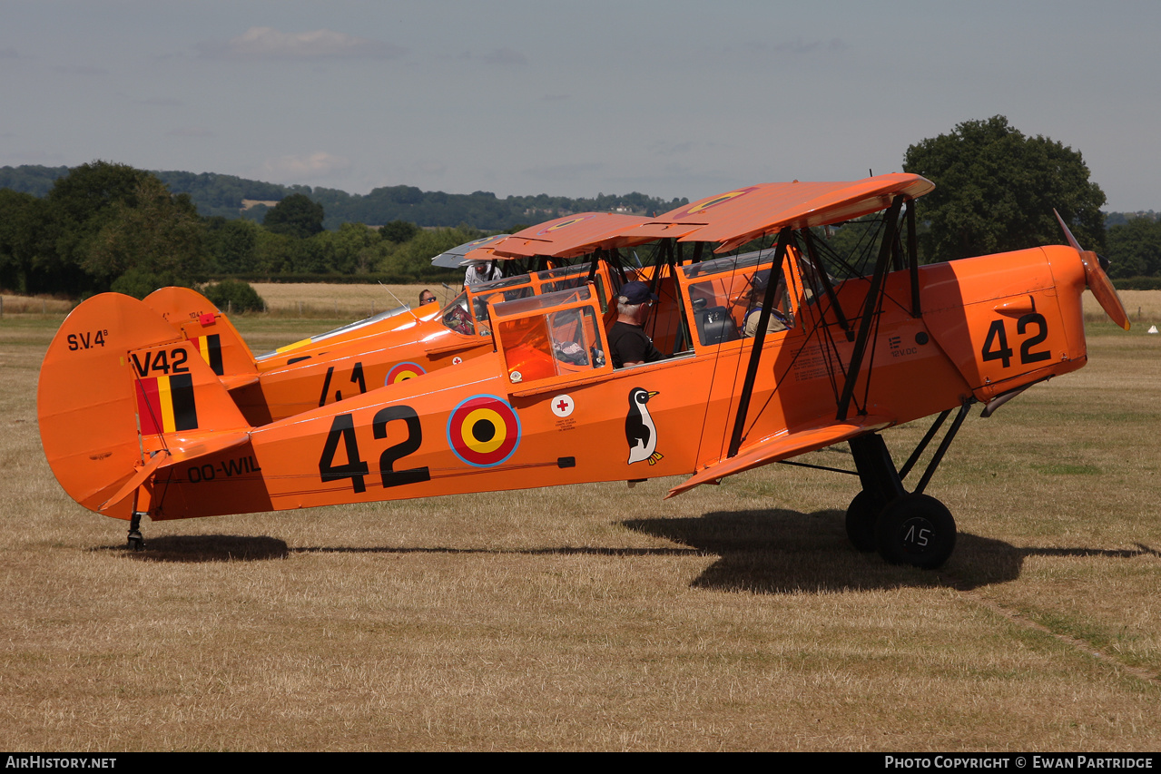 Aircraft Photo of OO-WIL / V42 | Stampe-Vertongen SV-4B | Belgium - Air Force | AirHistory.net #479900