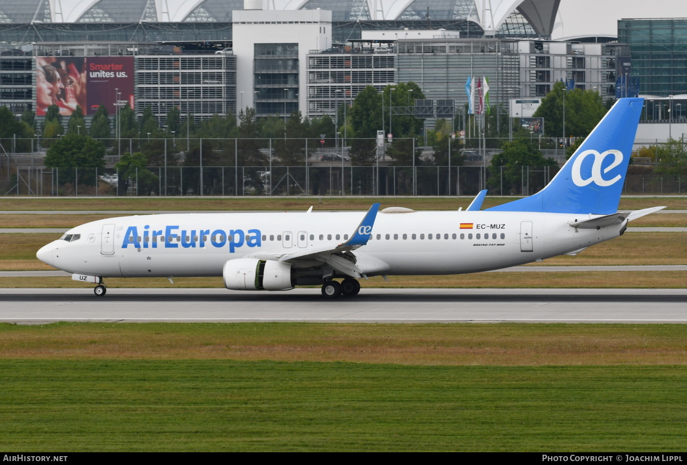Aircraft Photo of EC-MUZ | Boeing 737-800 | Air Europa | AirHistory.net #479971
