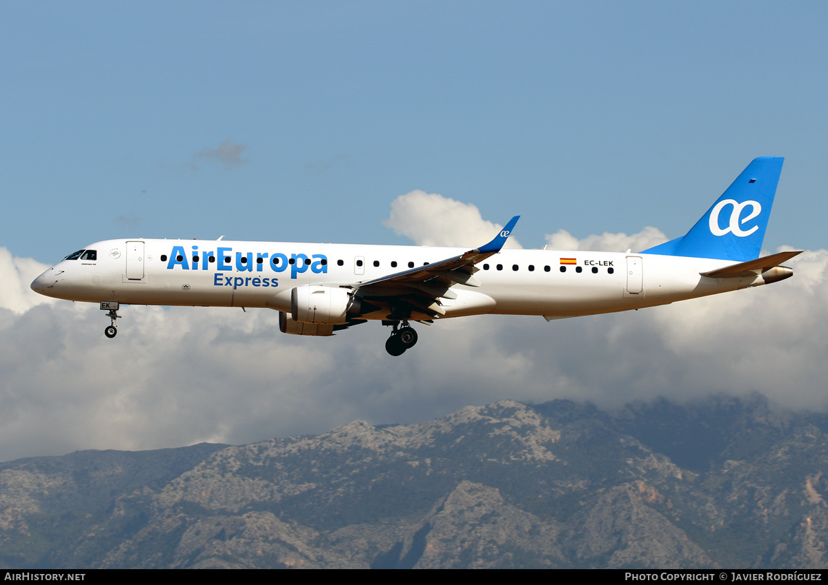 Aircraft Photo of EC-LEK | Embraer 195LR (ERJ-190-200LR) | Air Europa Express | AirHistory.net #480049