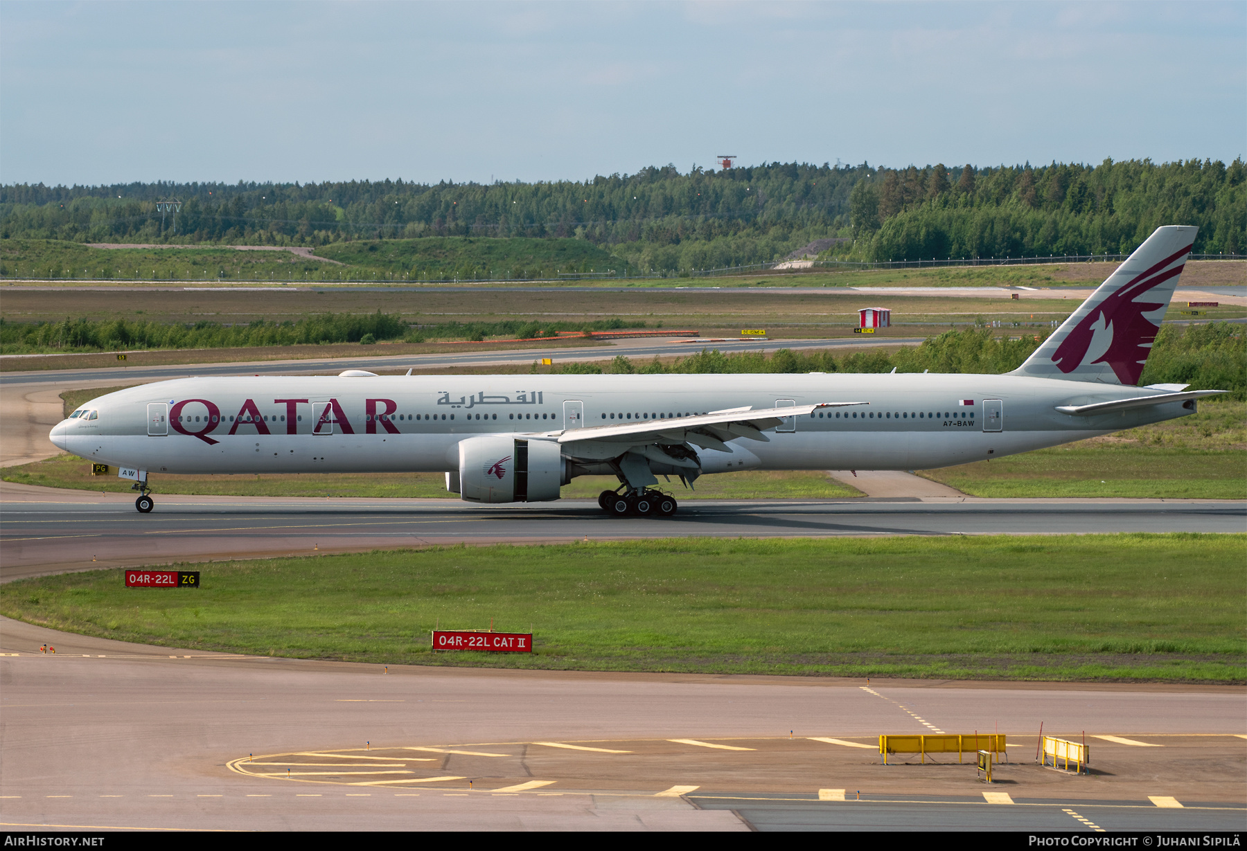 Aircraft Photo of A7-BAW | Boeing 777-3DZ/ER | Qatar Airways | AirHistory.net #480079