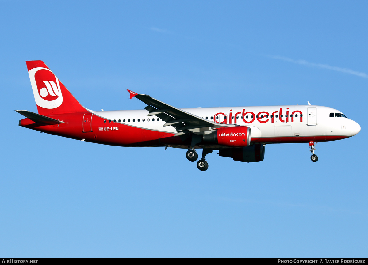Aircraft Photo of OE-LEN | Airbus A320-214 | Air Berlin | AirHistory.net #480139