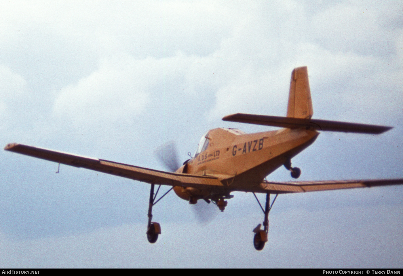 Aircraft Photo of G-AVZB | Zlin Z-37 Cmelak | ADS Aerial | AirHistory.net #480188