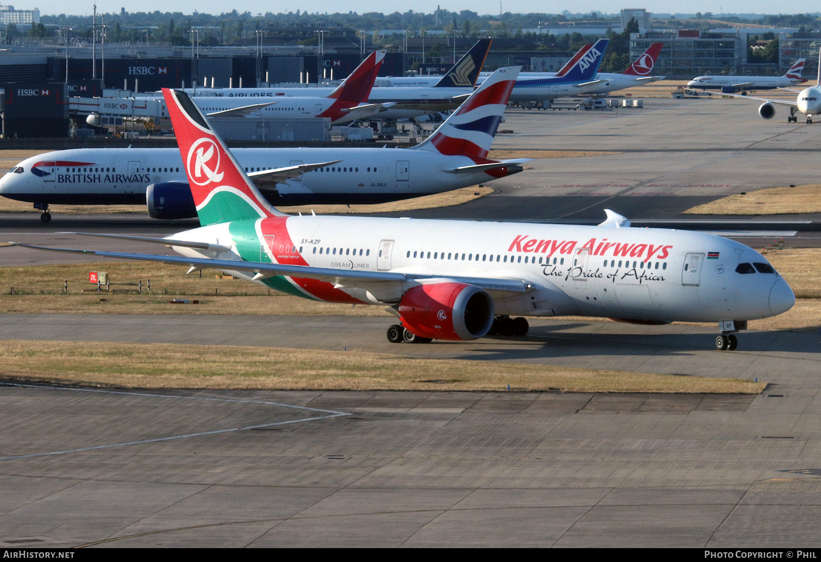 Aircraft Photo of 5Y-KZF | Boeing 787-8 Dreamliner | Kenya Airways | AirHistory.net #480210