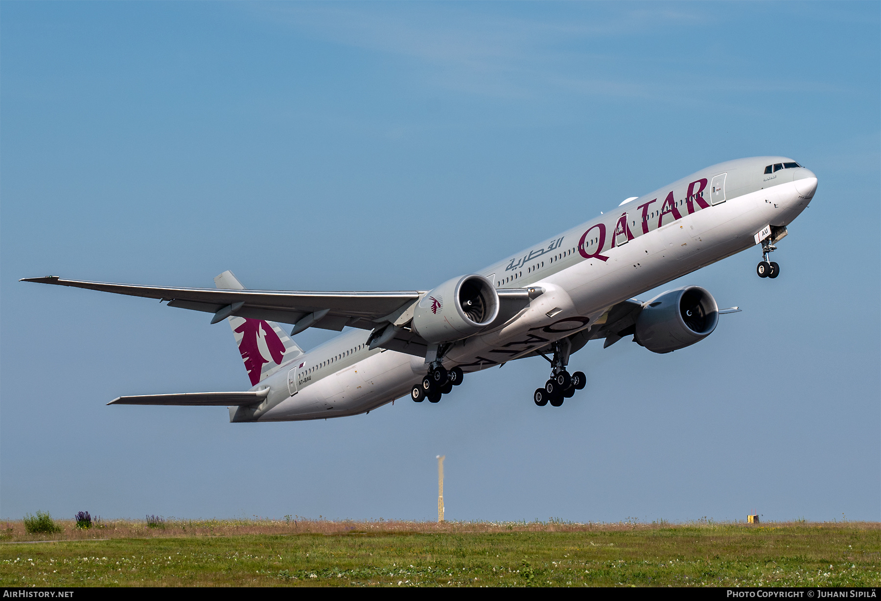 Aircraft Photo of A7-BAU | Boeing 777-3DZ/ER | Qatar Airways | AirHistory.net #480243