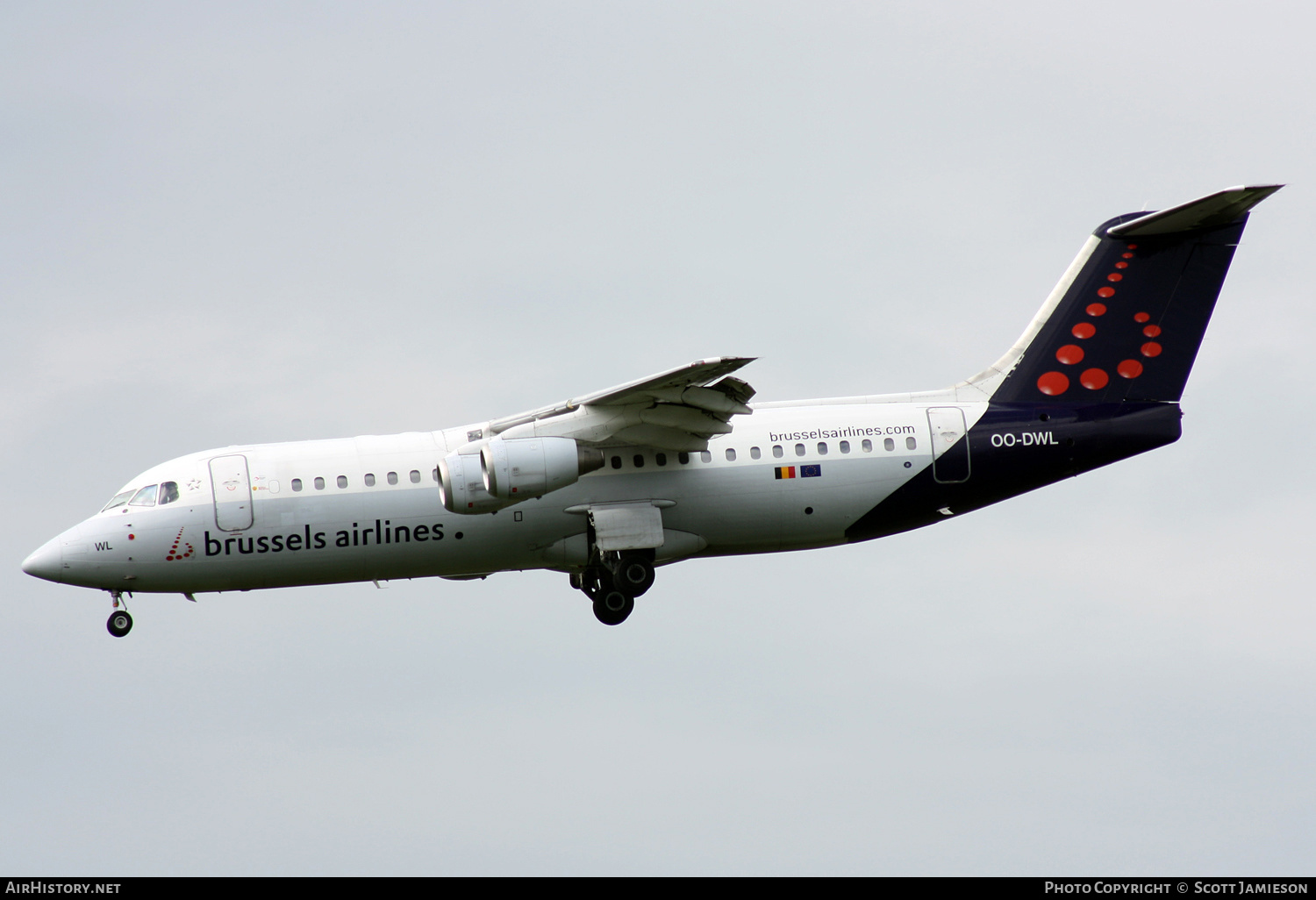 Aircraft Photo of OO-DWL | British Aerospace Avro 146-RJ100 | Brussels Airlines | AirHistory.net #480267