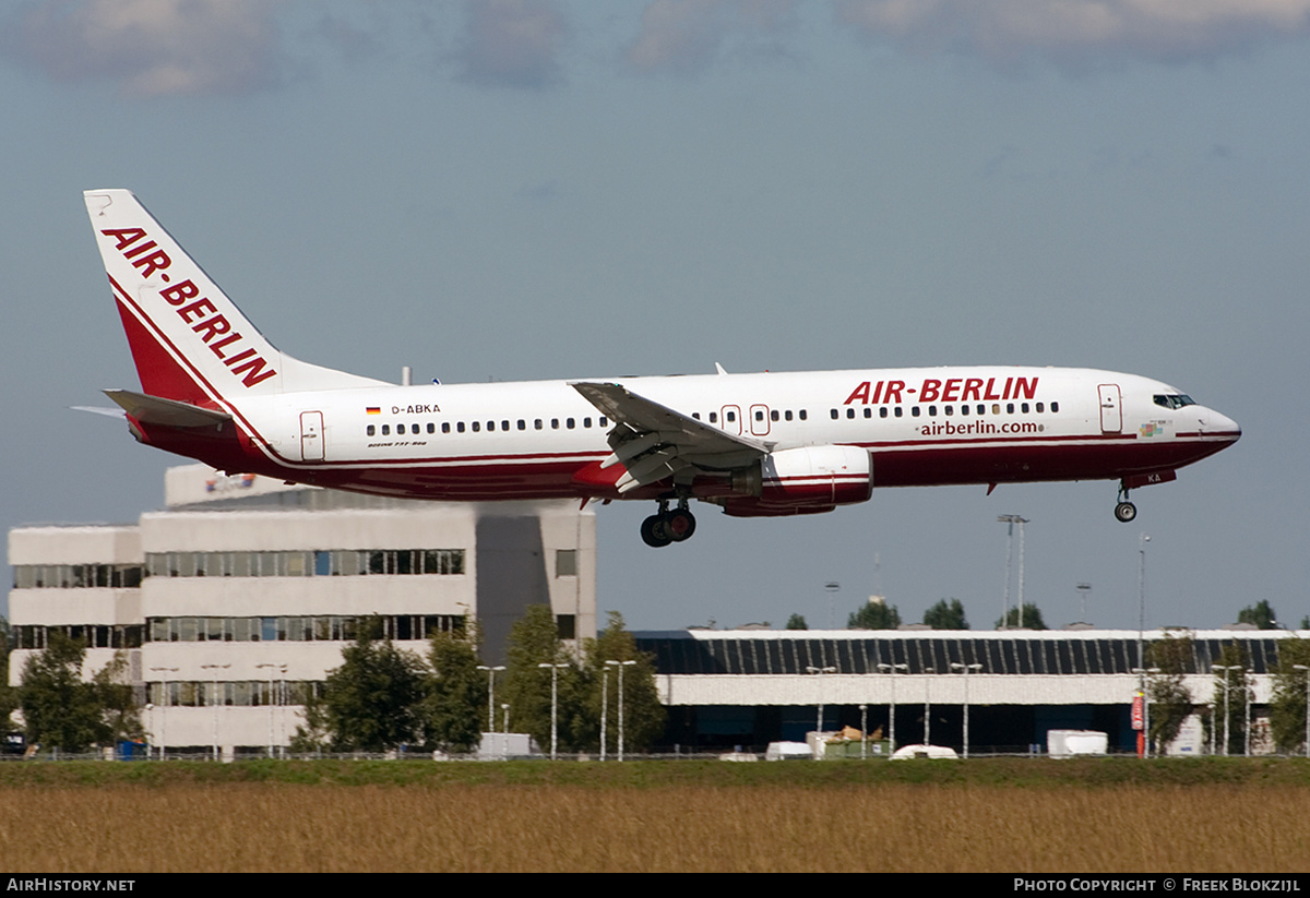 Aircraft Photo of D-ABKA | Boeing 737-82R | Air Berlin | AirHistory.net #480311