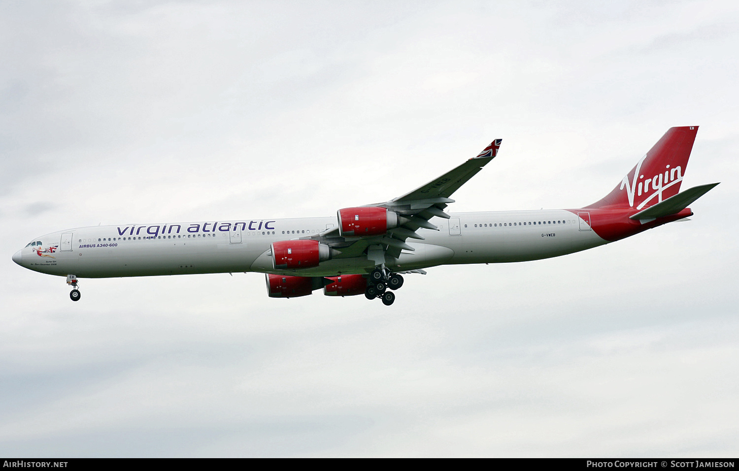 Aircraft Photo of G-VWEB | Airbus A340-642 | Virgin Atlantic Airways | AirHistory.net #480315