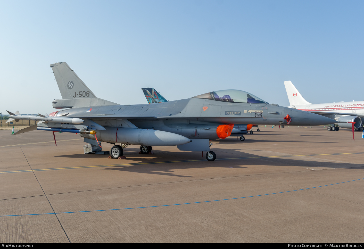 Aircraft Photo of J-508 | General Dynamics F-16A Fighting Falcon | Netherlands - Air Force | AirHistory.net #480335