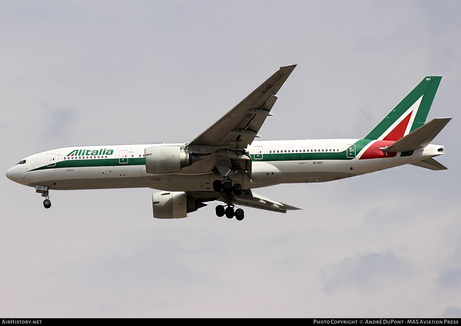 Aircraft Photo of EI-ISO | Boeing 777-243/ER | Alitalia | AirHistory.net #480358