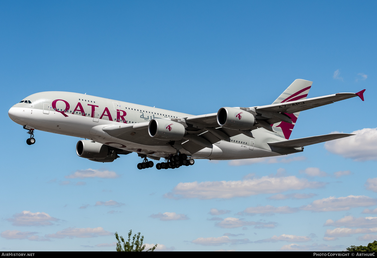 Aircraft Photo of A7-APJ | Airbus A380-861 | Qatar Airways | AirHistory.net #480532