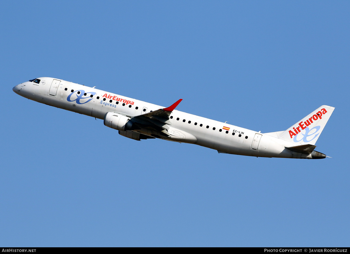 Aircraft Photo of EC-LIN | Embraer 195LR (ERJ-190-200LR) | Air Europa Express | AirHistory.net #480574