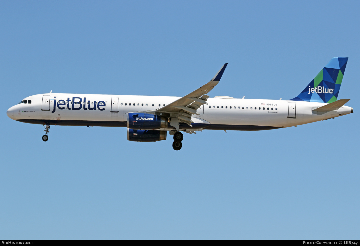 Aircraft Photo of N988JT | Airbus A321-231 | JetBlue Airways | AirHistory.net #480577