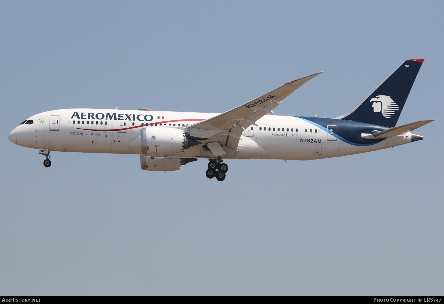 Aircraft Photo of N782AM | Boeing 787-8 Dreamliner | AeroMéxico | AirHistory.net #480611