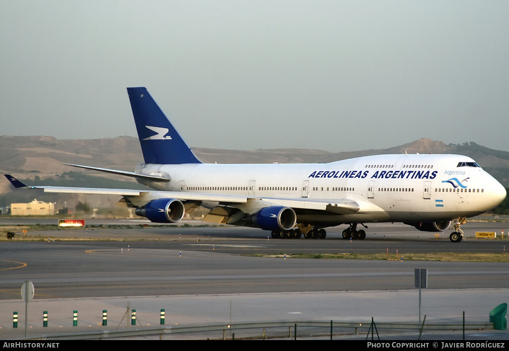 Aircraft Photo of LV-AXF | Boeing 747-475 | Aerolíneas Argentinas | AirHistory.net #480620
