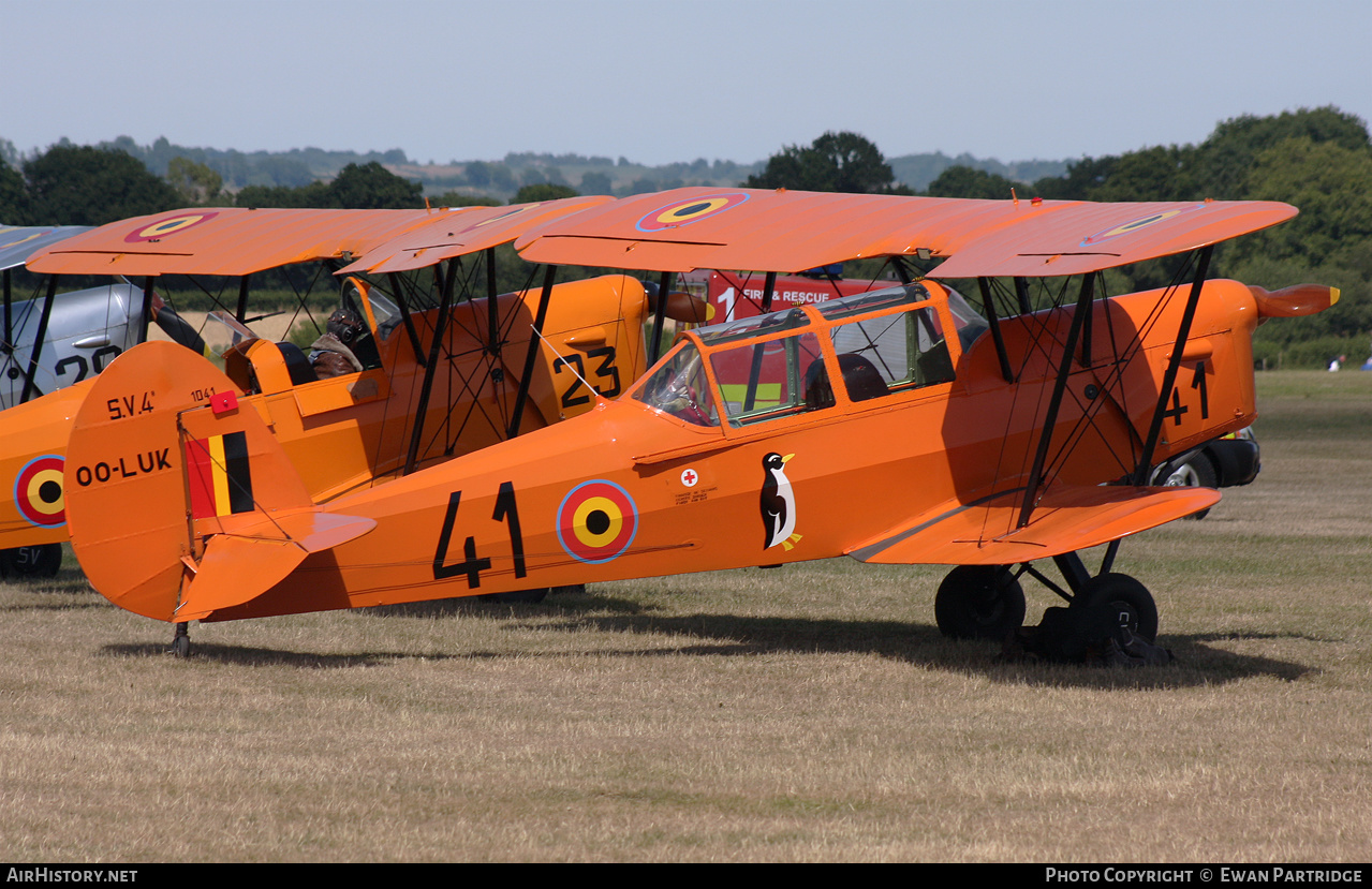Aircraft Photo of OO-LUK / V-41 | Stampe-Vertongen SV-4B | Belgium - Air Force | AirHistory.net #480707