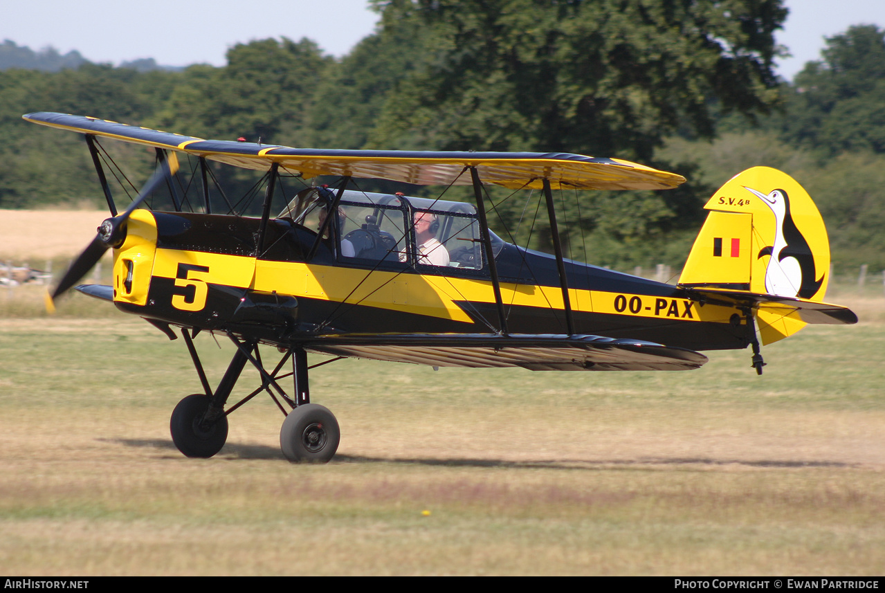 Aircraft Photo of OO-PAX | Stampe-Vertongen SV-4B | AirHistory.net #480748