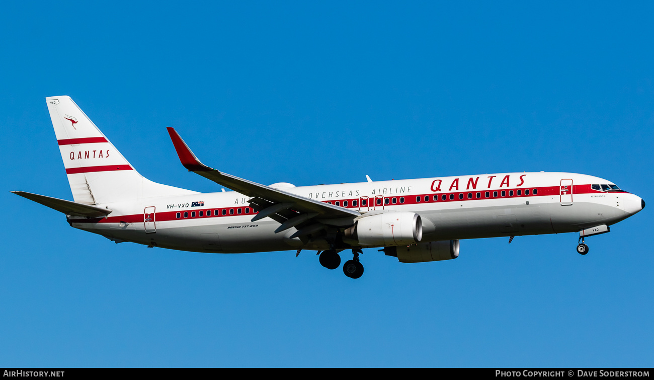Aircraft Photo of VH-VXQ | Boeing 737-838 | Qantas | AirHistory.net #480928