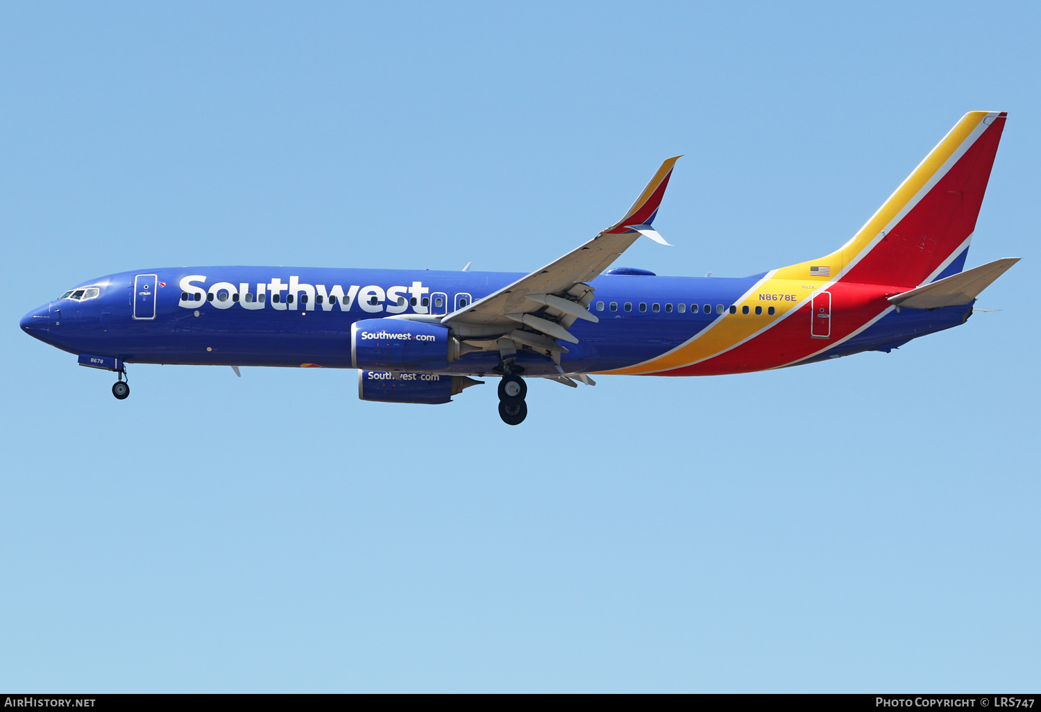 Aircraft Photo of N8678E | Boeing 737-8H4 | Southwest Airlines | AirHistory.net #480939