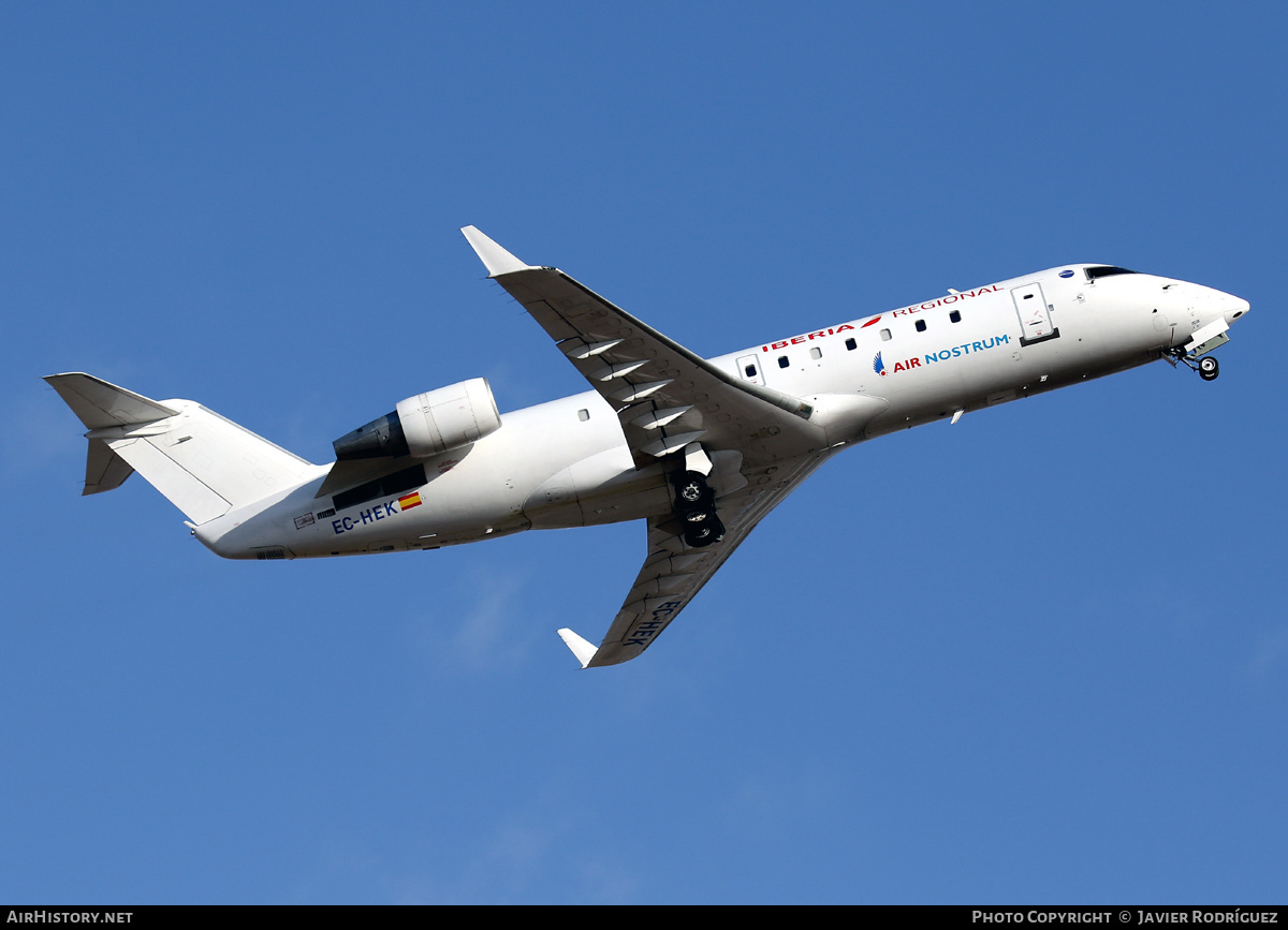 Aircraft Photo of EC-HEK | Bombardier CRJ-200ER (CL-600-2B19) | Iberia Regional | AirHistory.net #480951