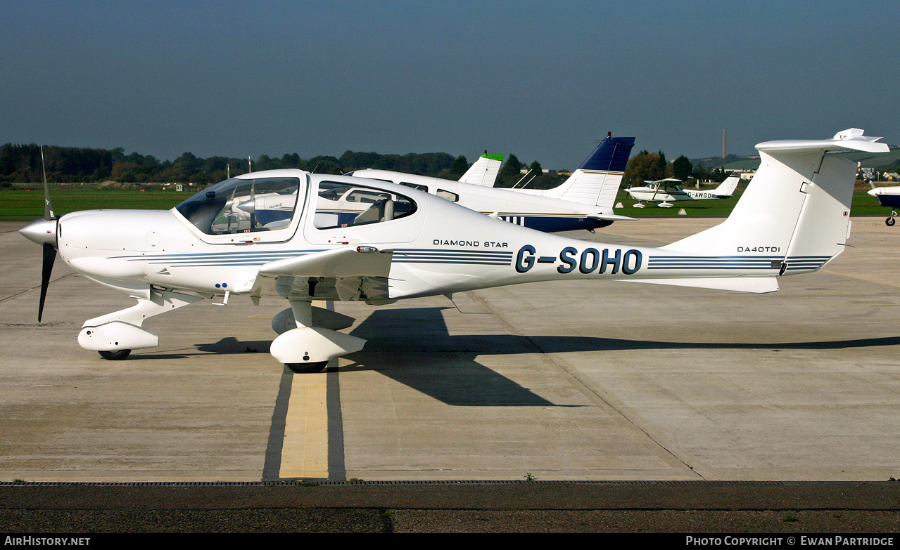 Aircraft Photo of G-SOHO | Diamond DA40D Diamond Star TDI | AirHistory.net #481046
