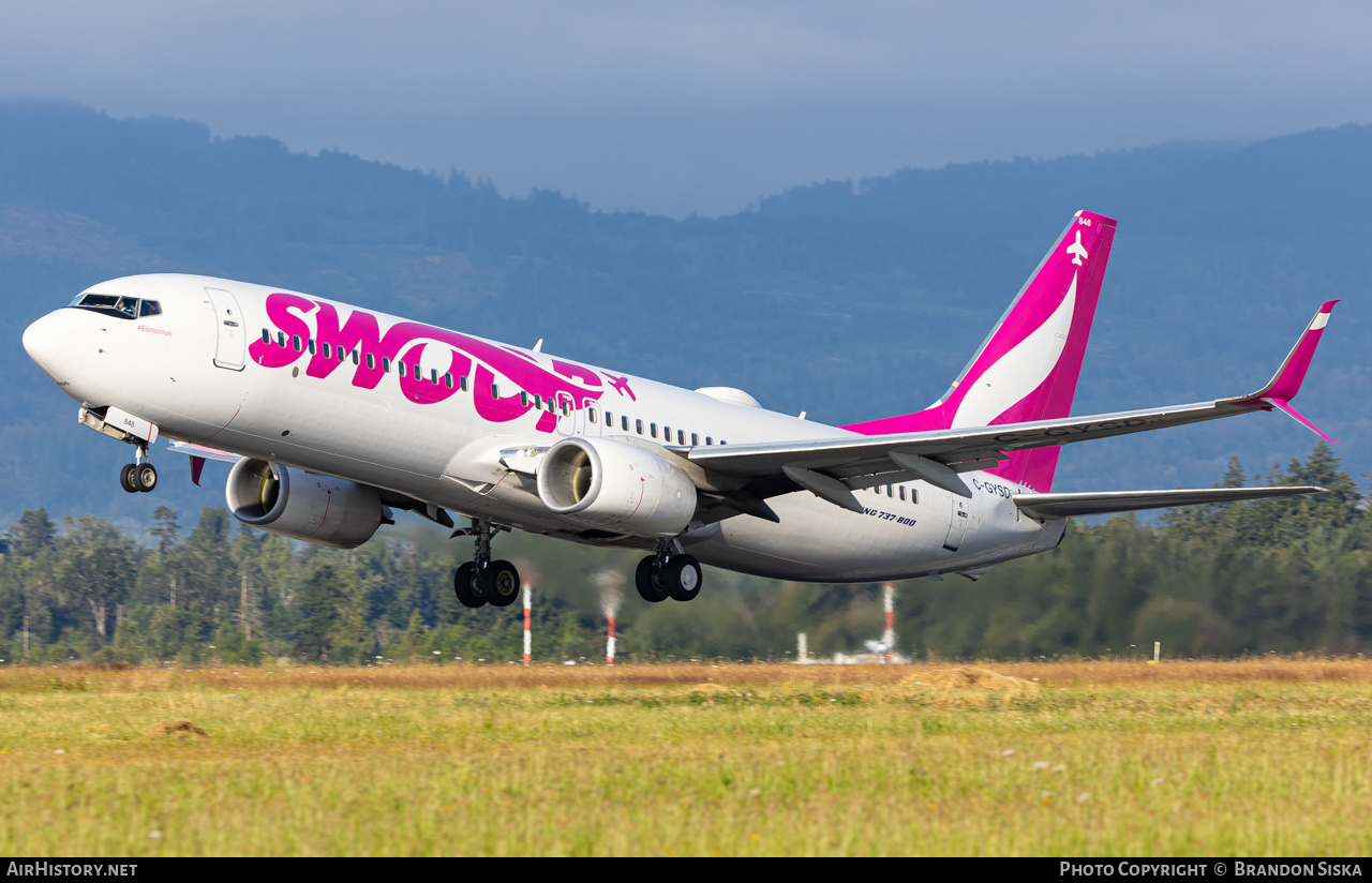 Aircraft Photo of C-GYSD | Boeing 737-8CT | Swoop | AirHistory.net #481084