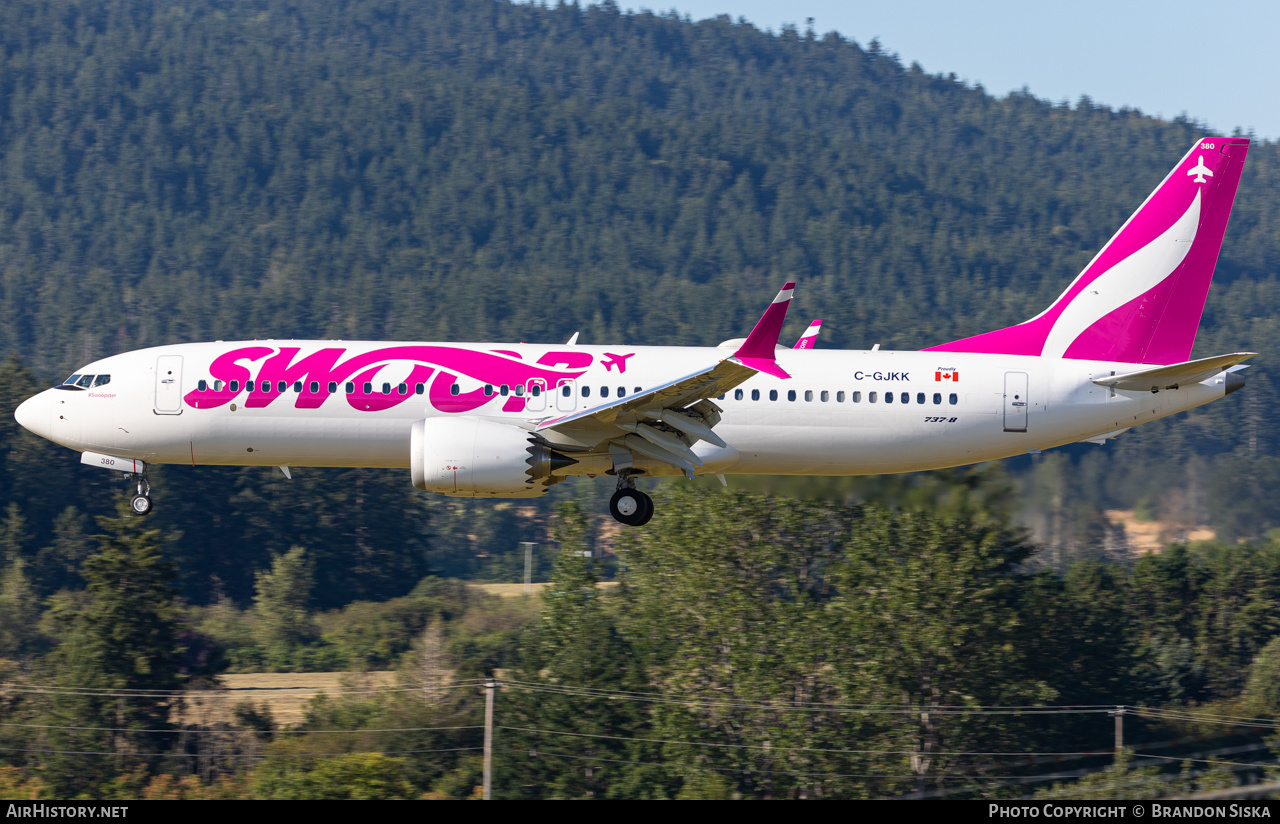 Aircraft Photo of C-GJKK | Boeing 737-8 Max 8 | Swoop | AirHistory.net #481218