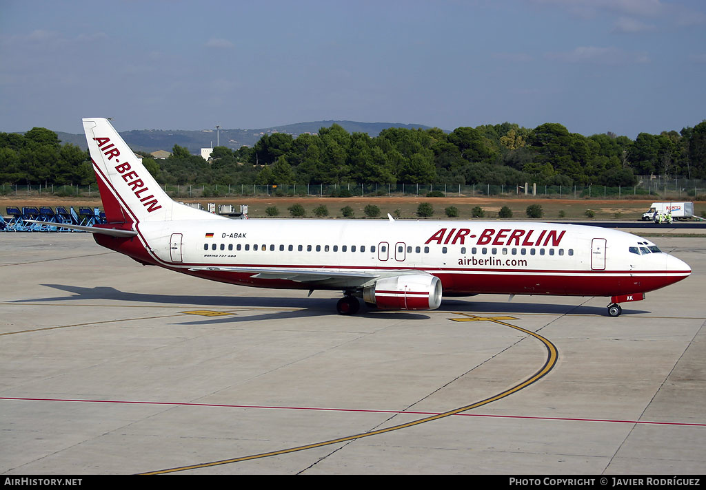 Aircraft Photo of D-ABAK | Boeing 737-46J | Air Berlin | AirHistory.net #481236