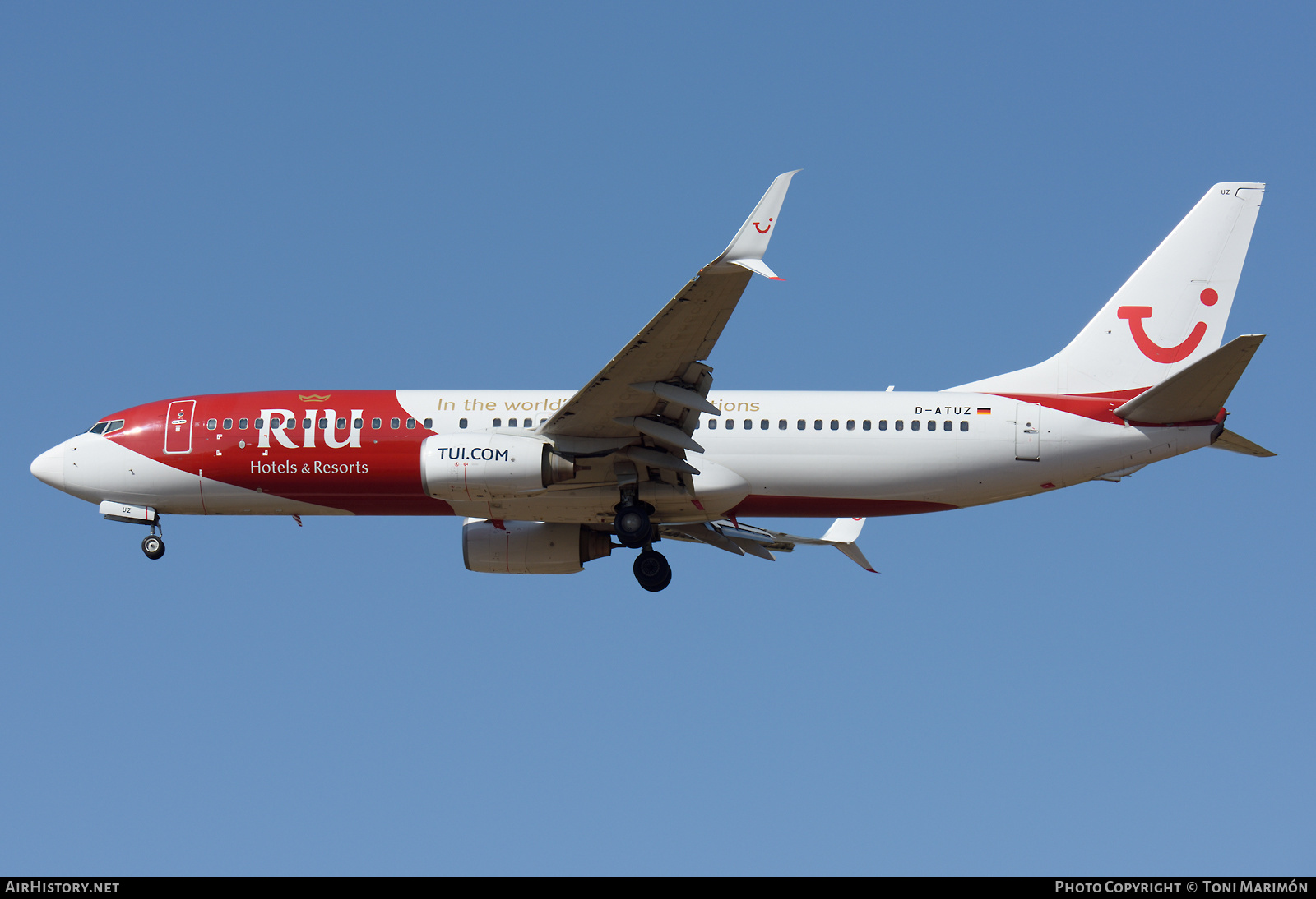 Aircraft Photo of D-ATUZ | Boeing 737-8K5 | TUI | AirHistory.net #481316