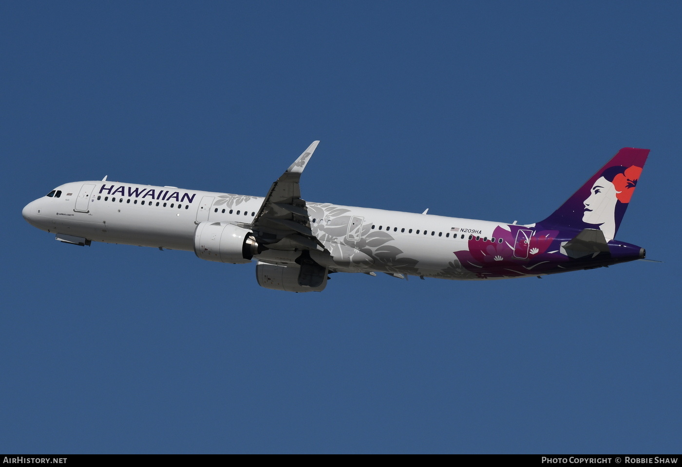 Aircraft Photo of N209HA | Airbus A321-271N | Hawaiian Airlines | AirHistory.net #481321