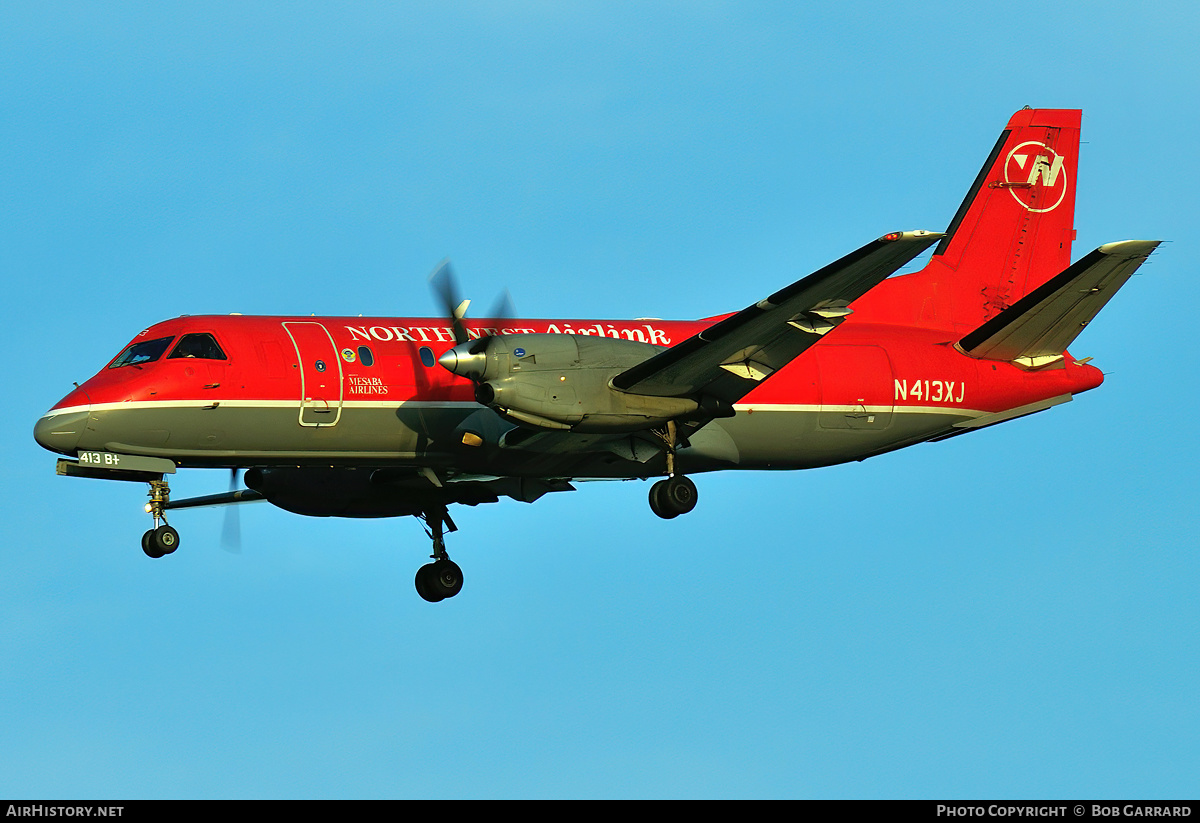 Aircraft Photo of N413XJ | Saab 340B/Plus | Northwest Airlink | AirHistory.net #481353