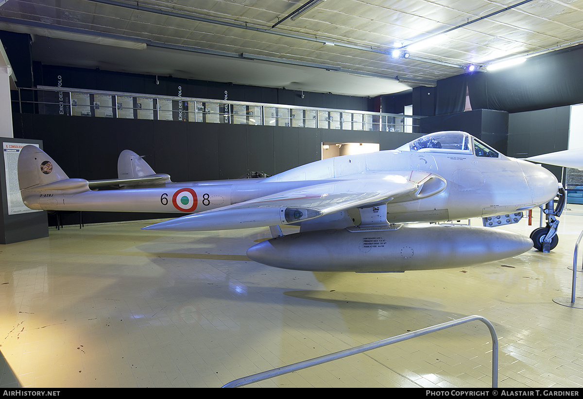 Aircraft Photo of F-AZHJ | De Havilland D.H. 100 Vampire FB6 | Italy - Air Force | AirHistory.net #481360