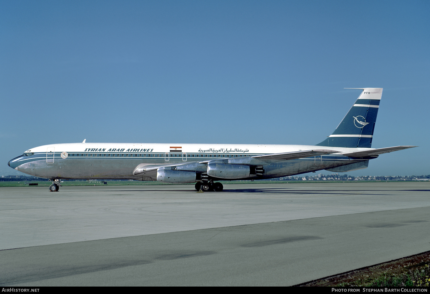Aircraft Photo of G-APFB | Boeing 707-436 | Syrian Arab Airlines | AirHistory.net #481378