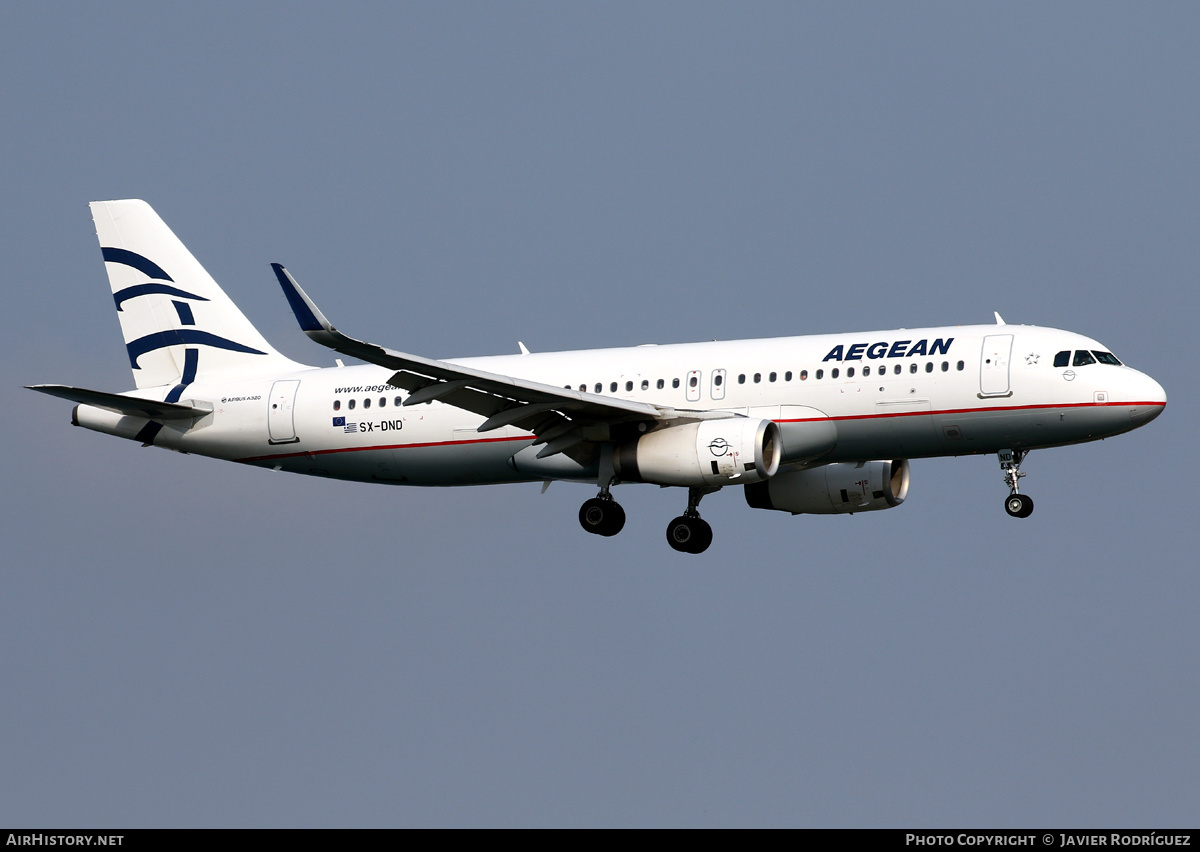 Aircraft Photo of SX-DND | Airbus A320-232 | Aegean Airlines | AirHistory.net #481592