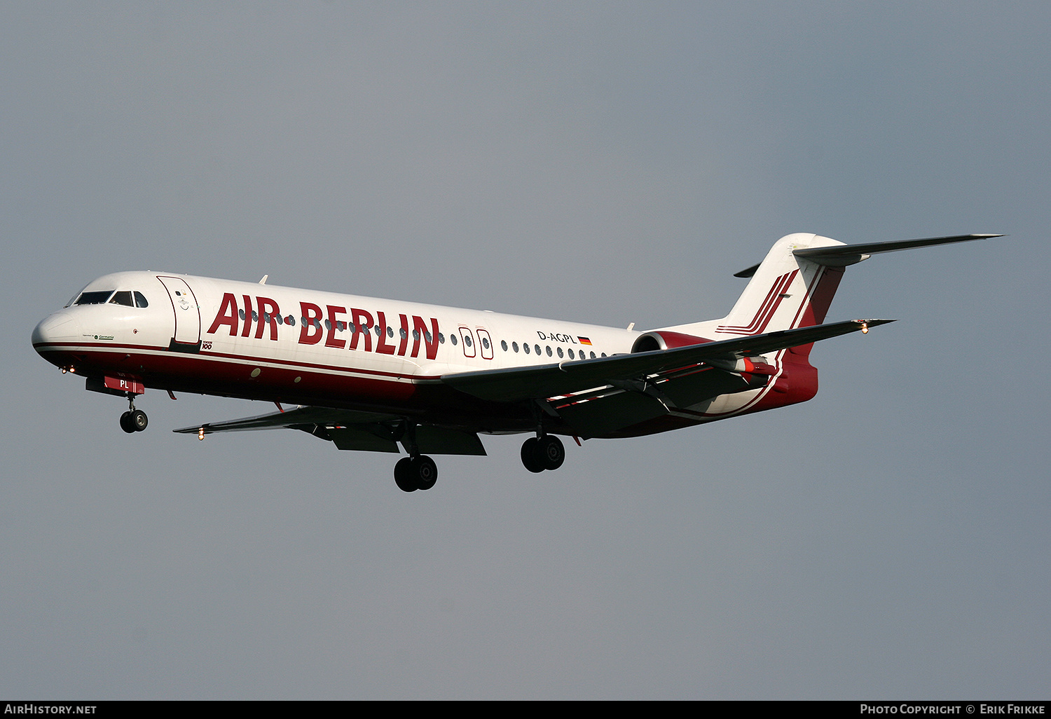 Aircraft Photo of D-AGPL | Fokker 100 (F28-0100) | Air Berlin | AirHistory.net #481721