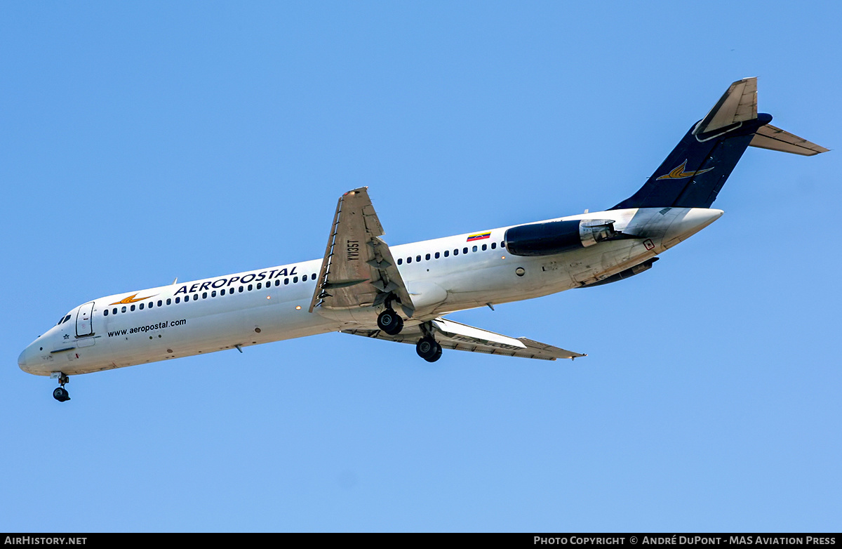 Aircraft Photo of YV135T | McDonnell Douglas DC-9-51 | Aeropostal | AirHistory.net #481729