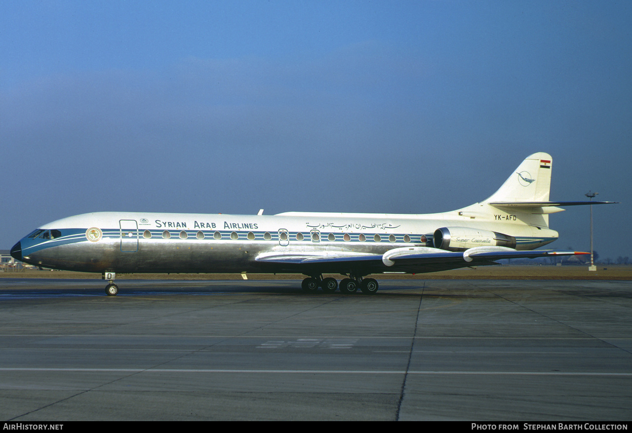 Aircraft Photo of YK-AFD | Sud SE-210 Caravelle 10B3 Super B | Syrian Arab Airlines | AirHistory.net #481746