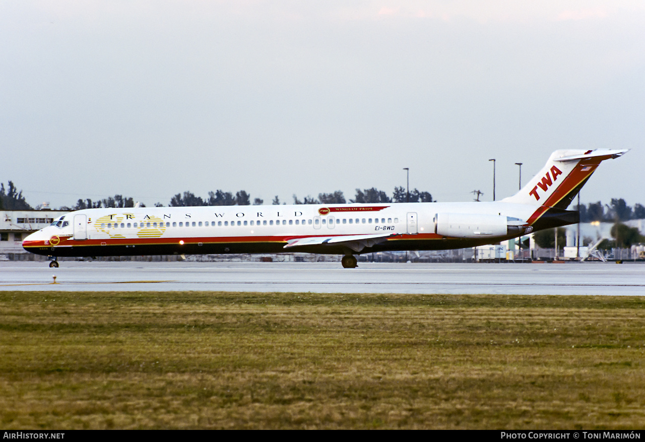 Aircraft Photo of EI-BWD | McDonnell Douglas MD-83 (DC-9-83) | Trans World Airlines - TWA | AirHistory.net #481832