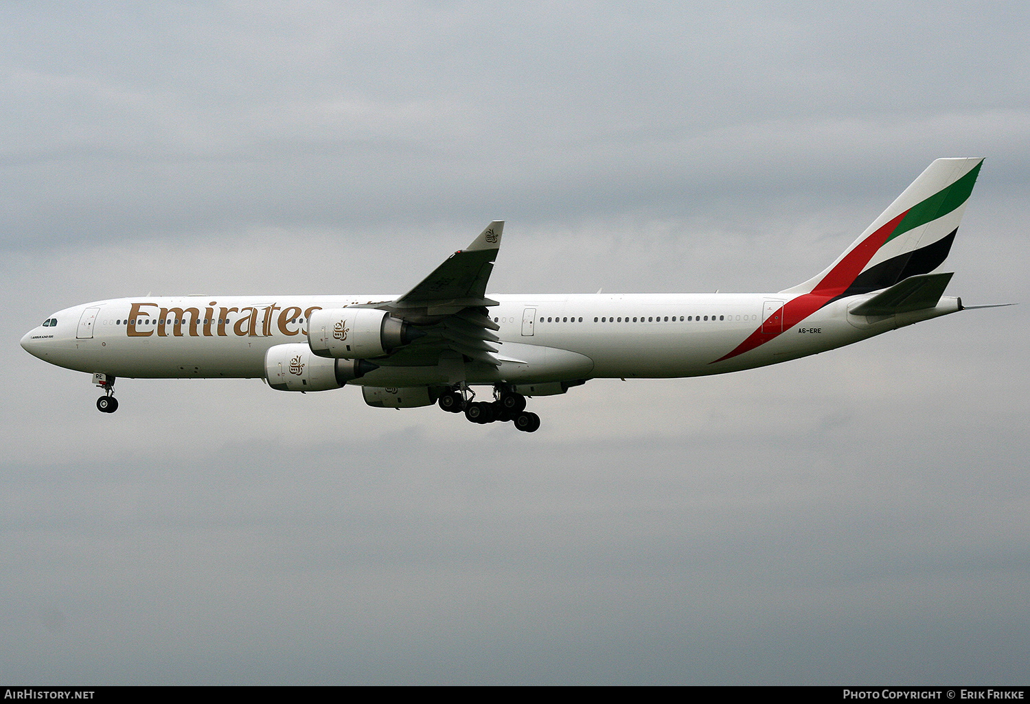 Aircraft Photo of A6-ERE | Airbus A340-541 | Emirates | AirHistory.net #482109