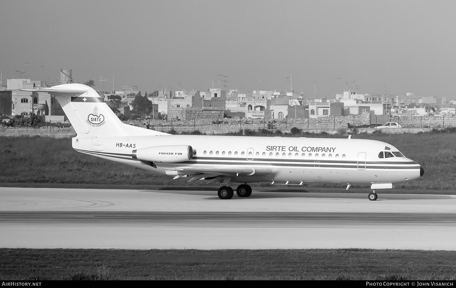 Aircraft Photo of HB-AAS | Fokker F28-2000 Fellowship | Sirte Oil Company | AirHistory.net #482117