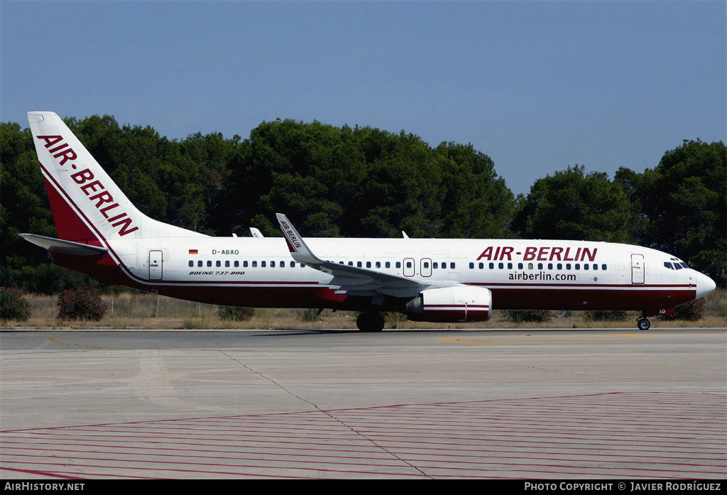 Aircraft Photo of D-ABAO | Boeing 737-86J | Air Berlin | AirHistory.net #482225