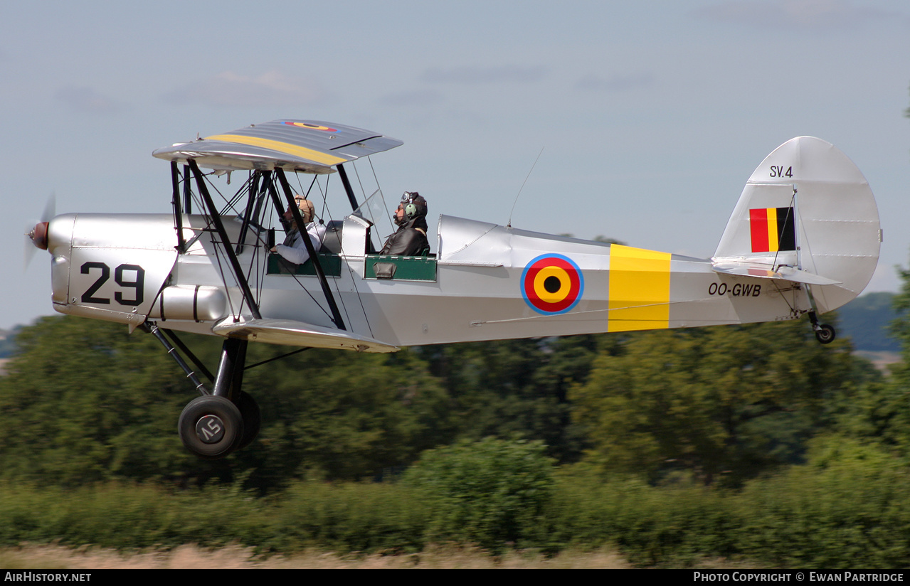 Aircraft Photo of OO-GWB | Stampe-Vertongen SV-4B | Belgium - Air Force | AirHistory.net #482270