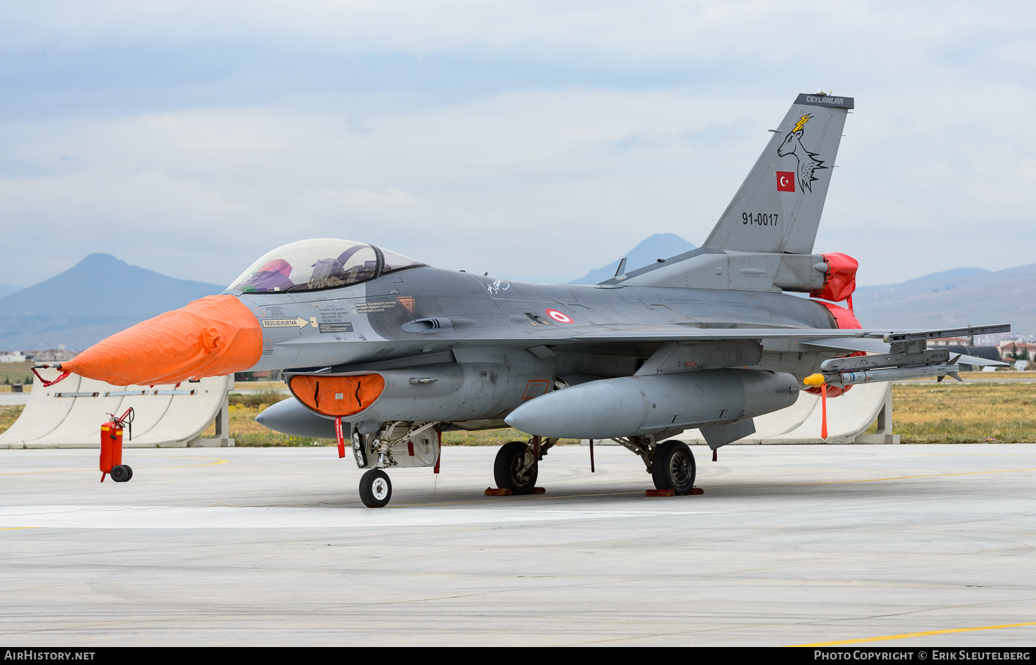 Aircraft Photo of 91-0017 | General Dynamics F-16CG Fighting Falcon | Turkey - Air Force | AirHistory.net #482375