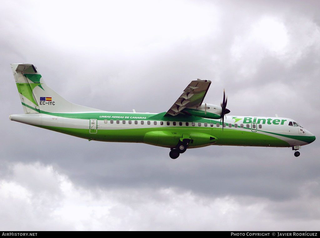 Aircraft Photo of EC-IYC | ATR ATR-72-500 (ATR-72-212A) | Binter Canarias | AirHistory.net #482487