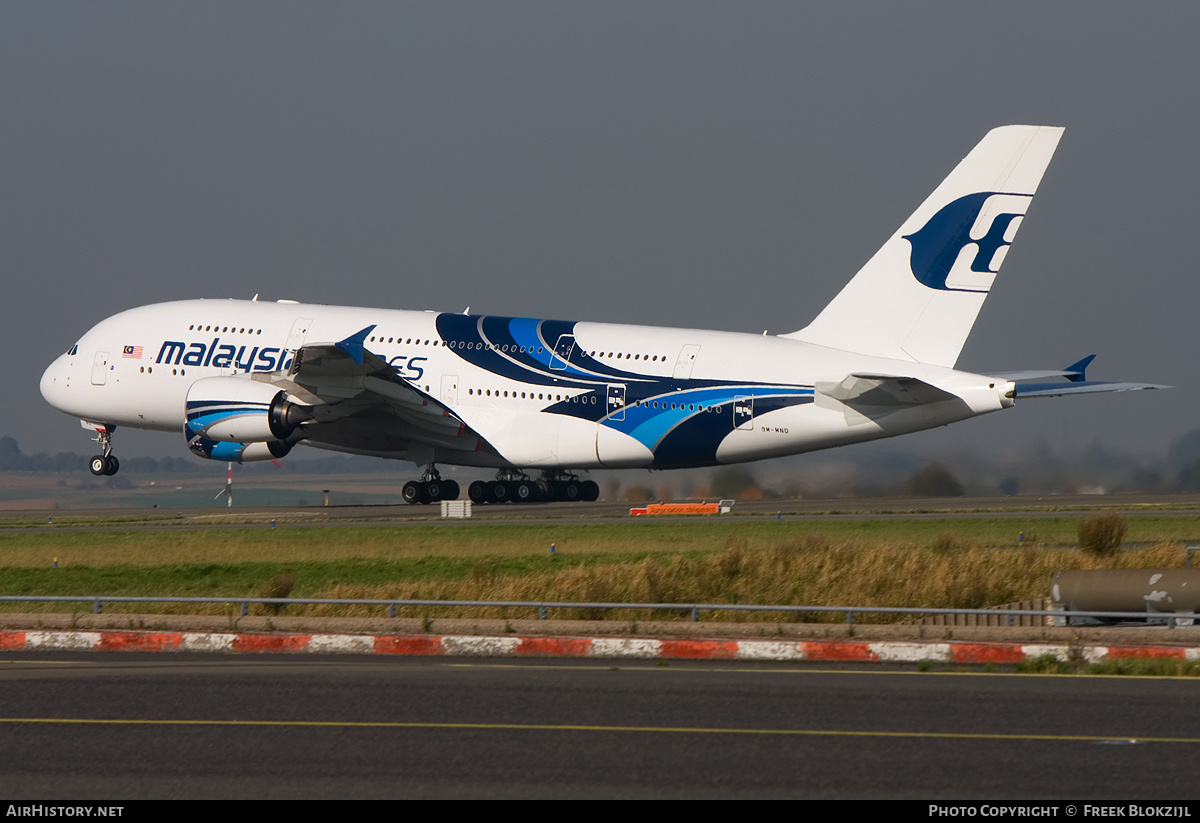 Aircraft Photo of 9M-MND | Airbus A380-841 | Malaysia Airlines | AirHistory.net #482566