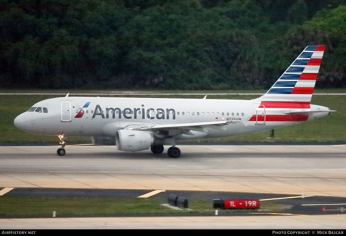 Aircraft Photo of N725UW | Airbus A319-112 | American Airlines | AirHistory.net #482606