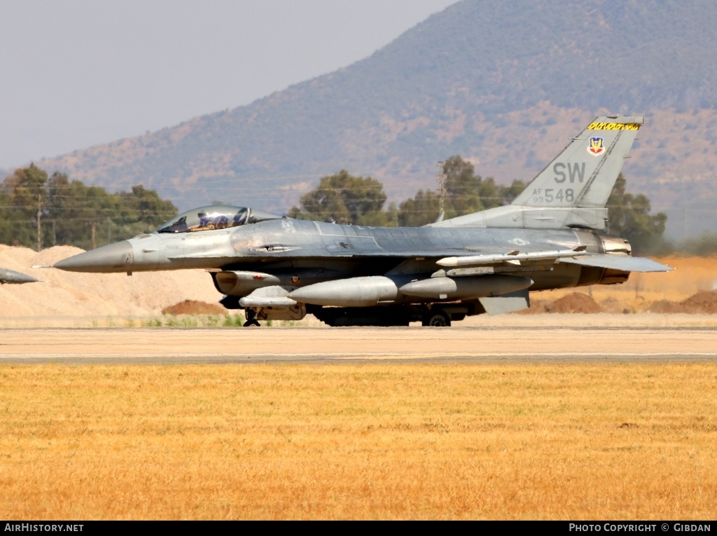 Aircraft Photo of 93-0548 / AF93-548 | General Dynamics F-16CM Fighting Falcon | USA - Air Force | AirHistory.net #482733