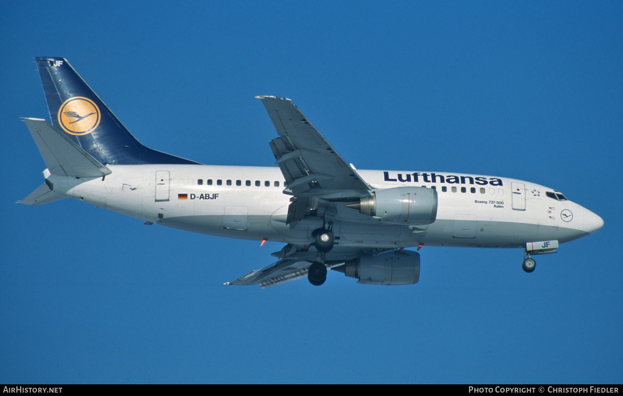 Aircraft Photo of D-ABJF | Boeing 737-530 | Lufthansa | AirHistory.net #482838