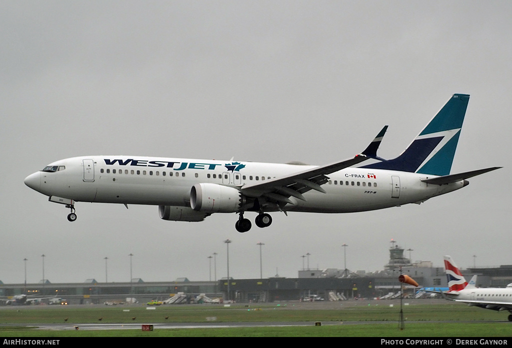 Aircraft Photo of C-FRAX | Boeing 737-8 Max 8 | WestJet | AirHistory.net #482886